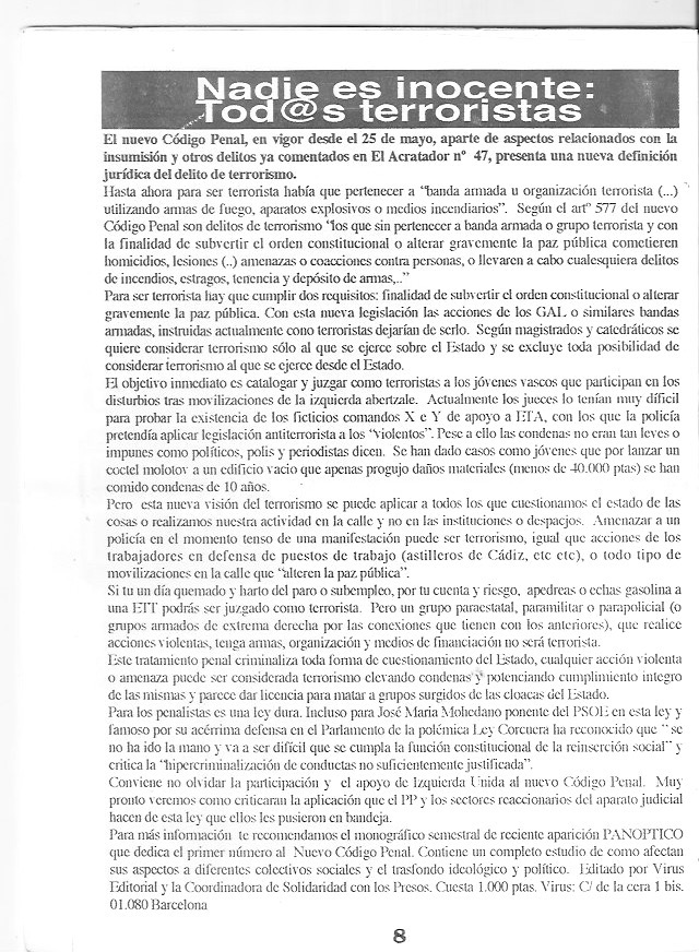 Página del fanzine
