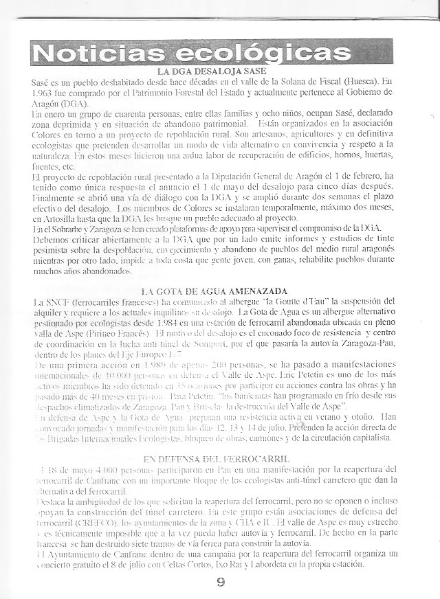 Página del fanzine