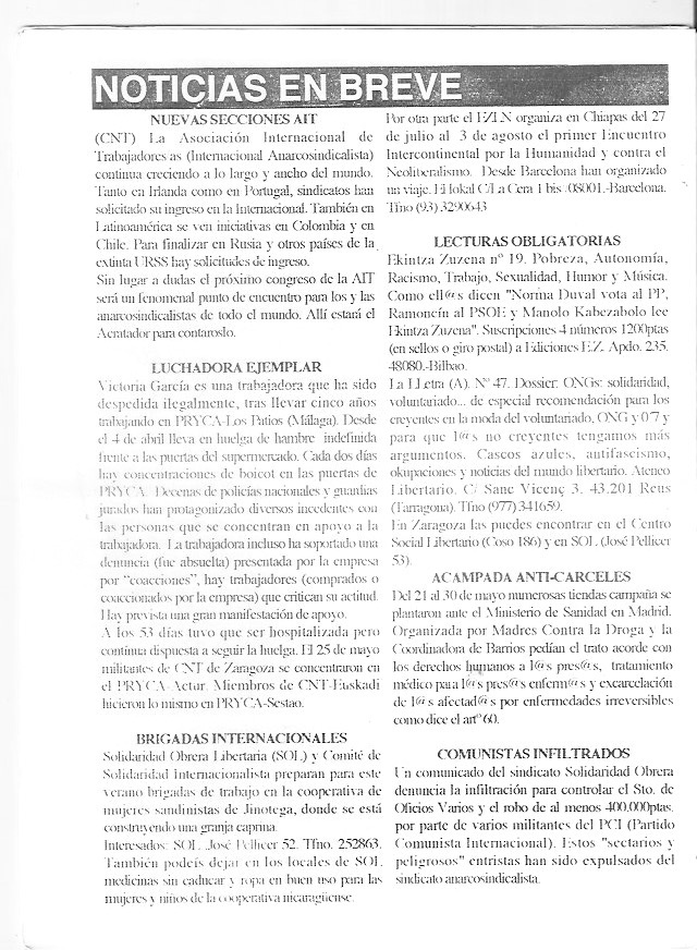 Página del fanzine