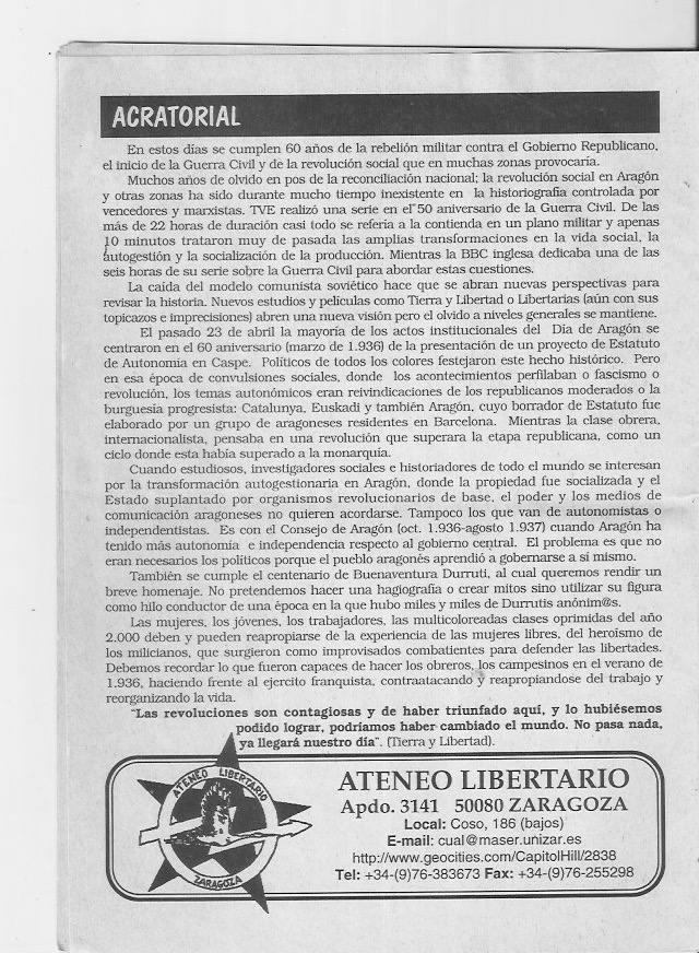 Página del fanzine