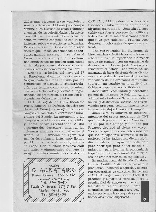 Página del fanzine