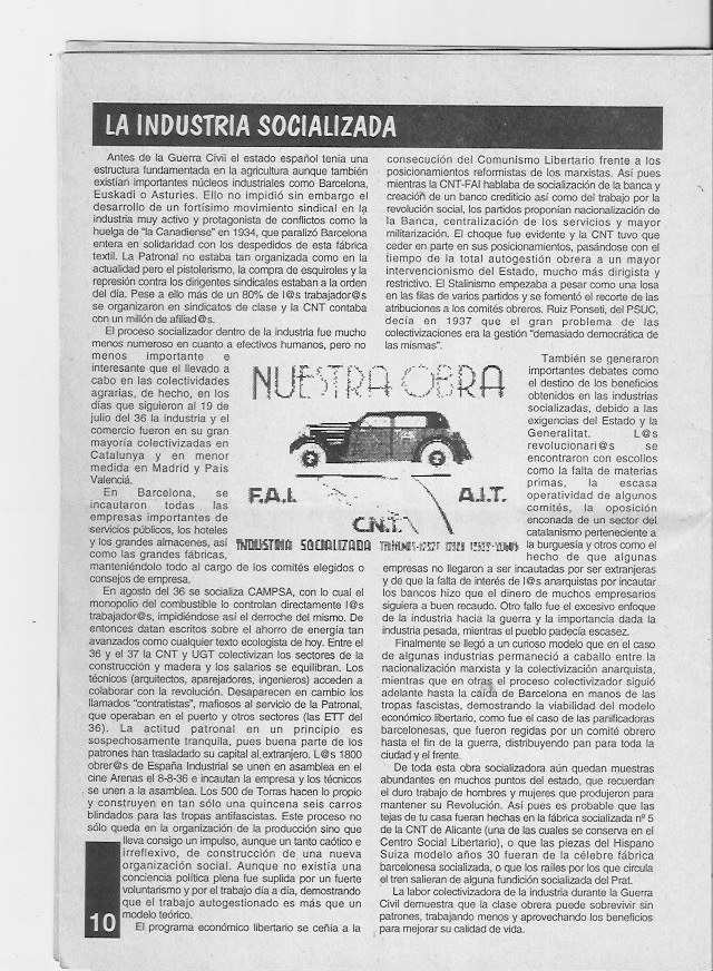 Página del fanzine