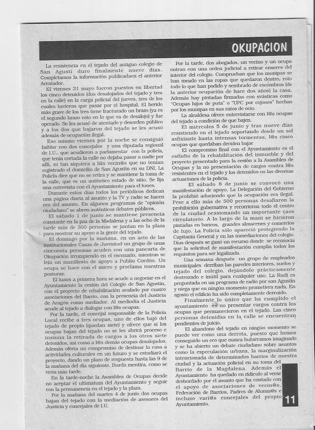 Página del fanzine