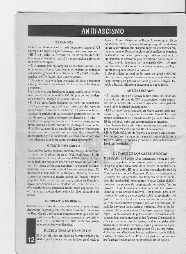 Página del fanzine