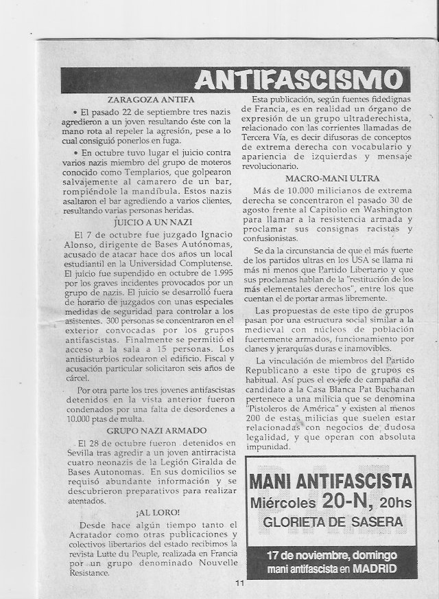 Página del fanzine