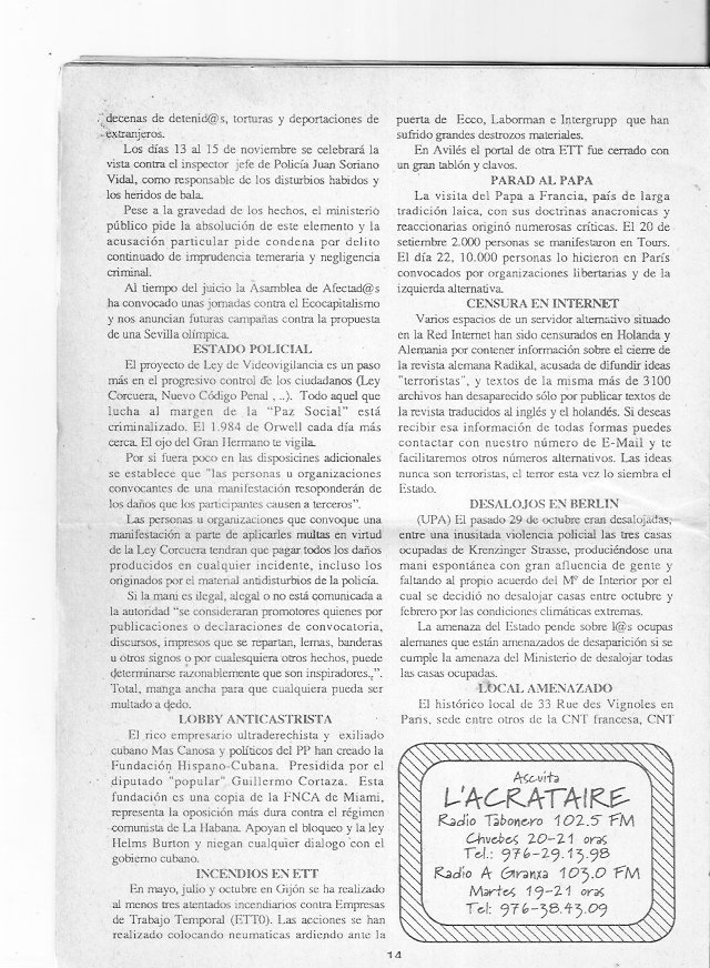 Página del fanzine
