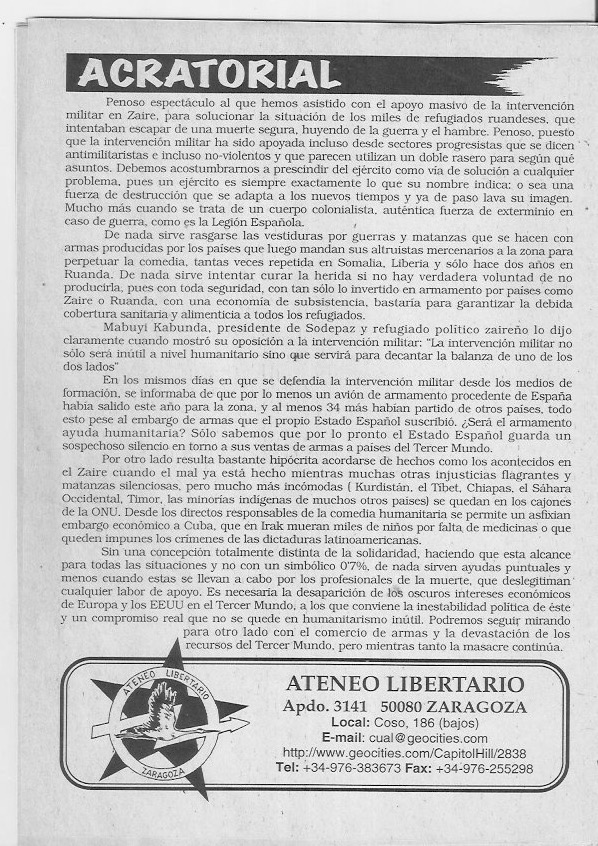 Página del fanzine
