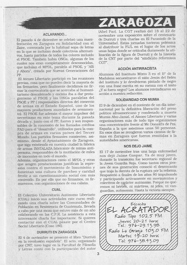 Página del fanzine