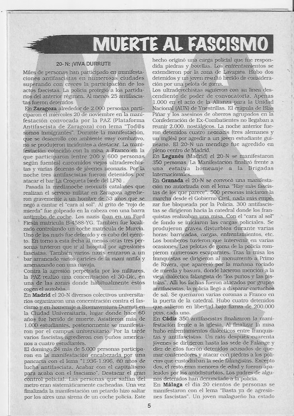 Página del fanzine