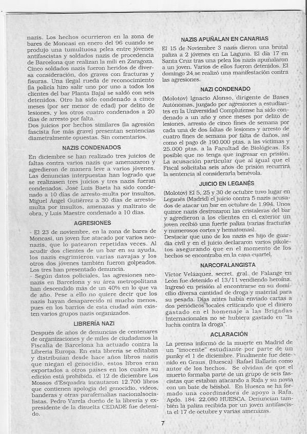 Página del fanzine