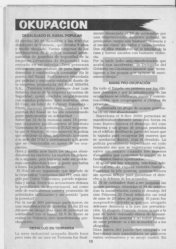 Página del fanzine