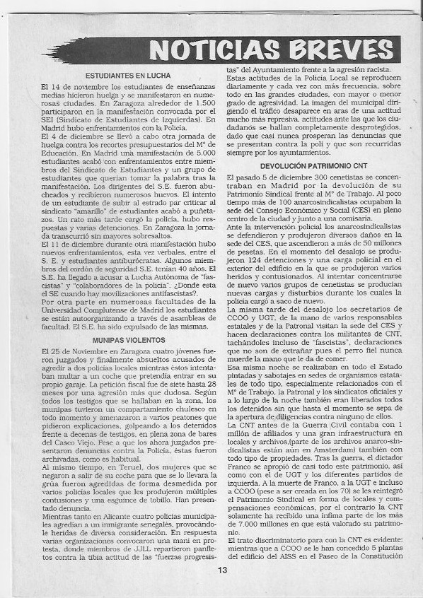Página del fanzine