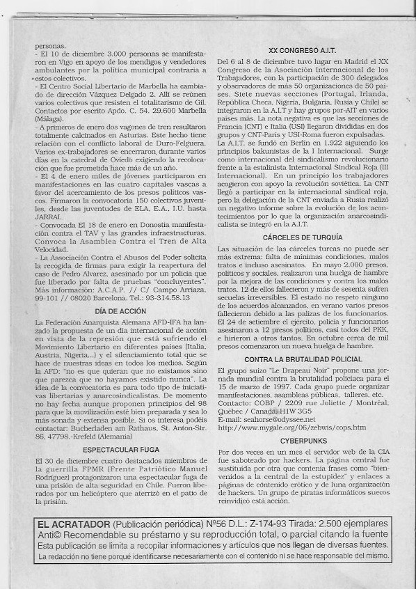 Página del fanzine