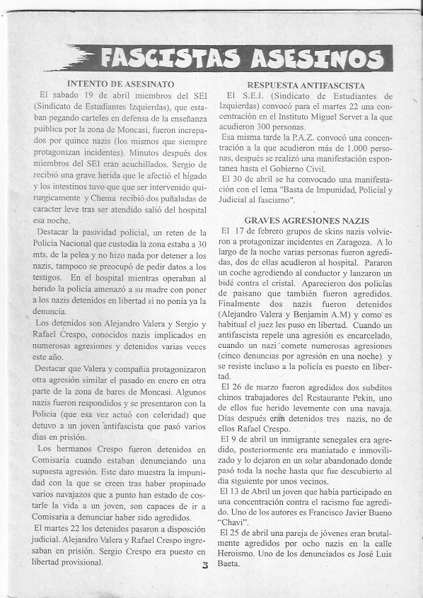 Página del fanzine
