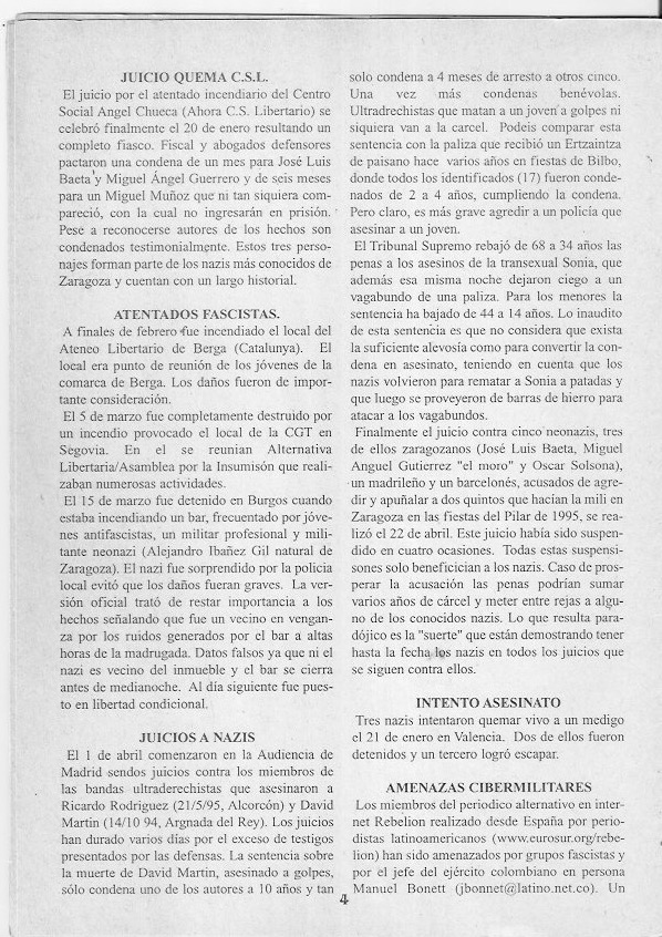 Página del fanzine
