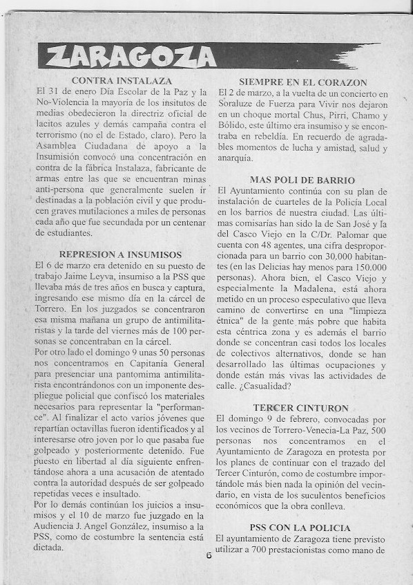 Página del fanzine