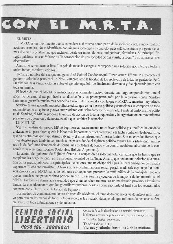 Página del fanzine