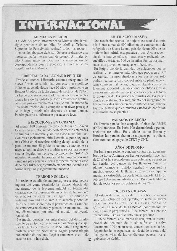 Página del fanzine