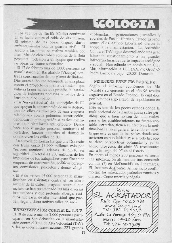 Página del fanzine