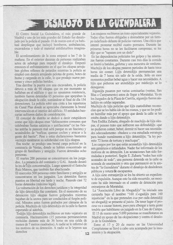 Página del fanzine