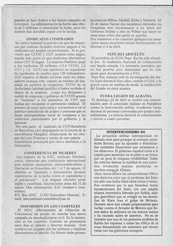 Página del fanzine