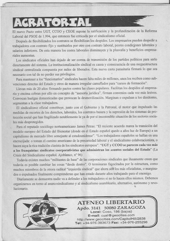 Página del fanzine