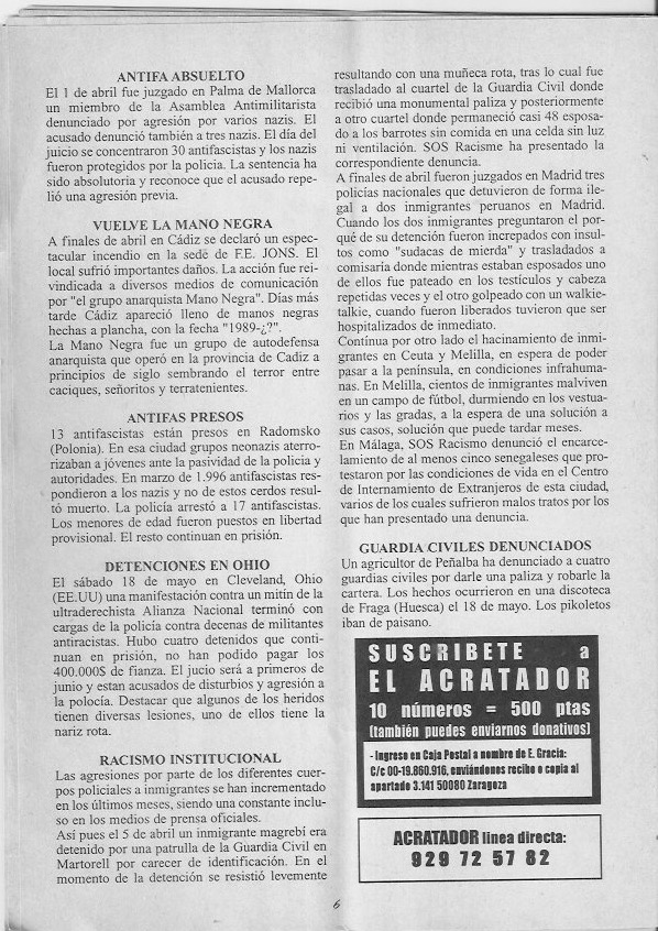 Página del fanzine