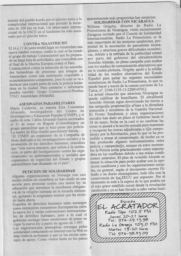 Página del fanzine