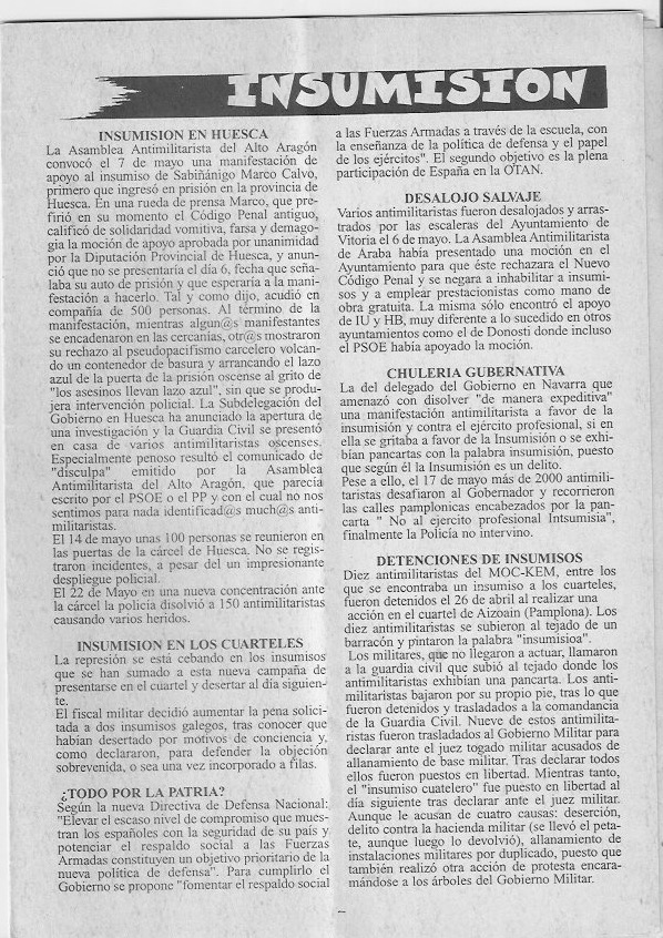 Página del fanzine