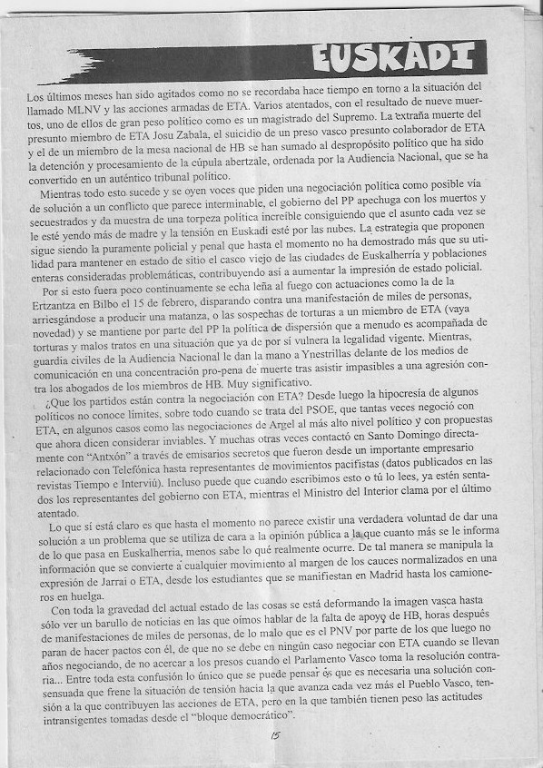 Página del fanzine