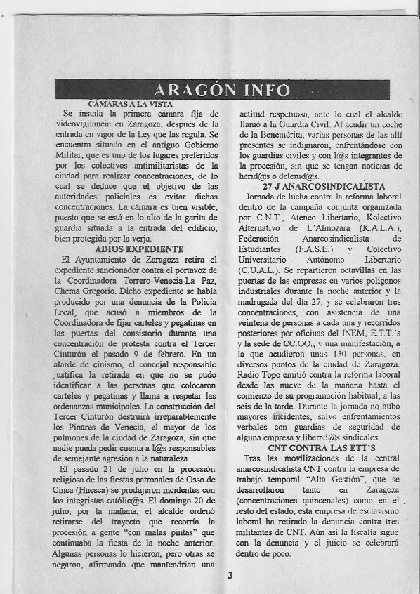 Página del fanzine