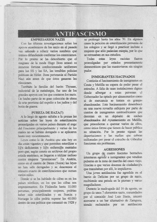 Página del fanzine