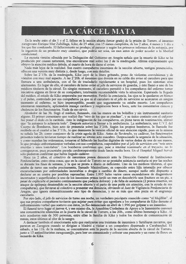 Página del fanzine