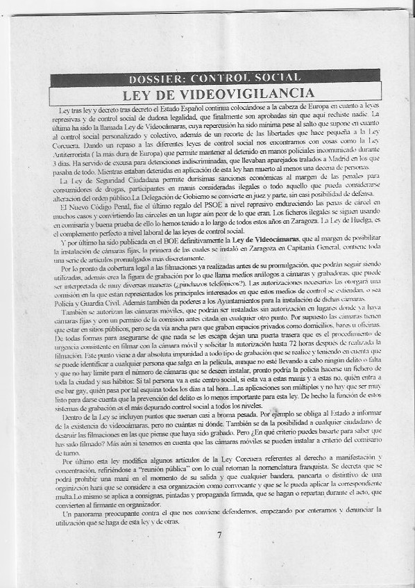 Página del fanzine