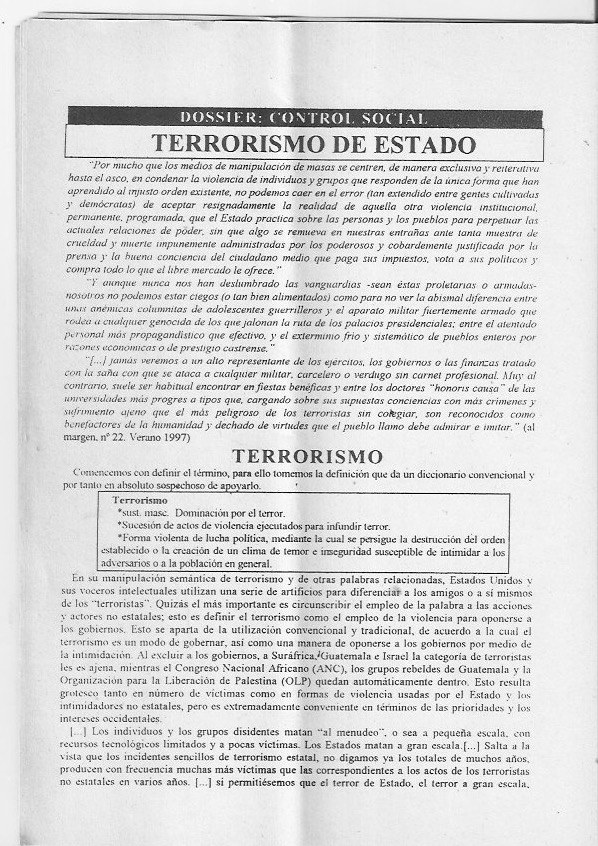Página del fanzine
