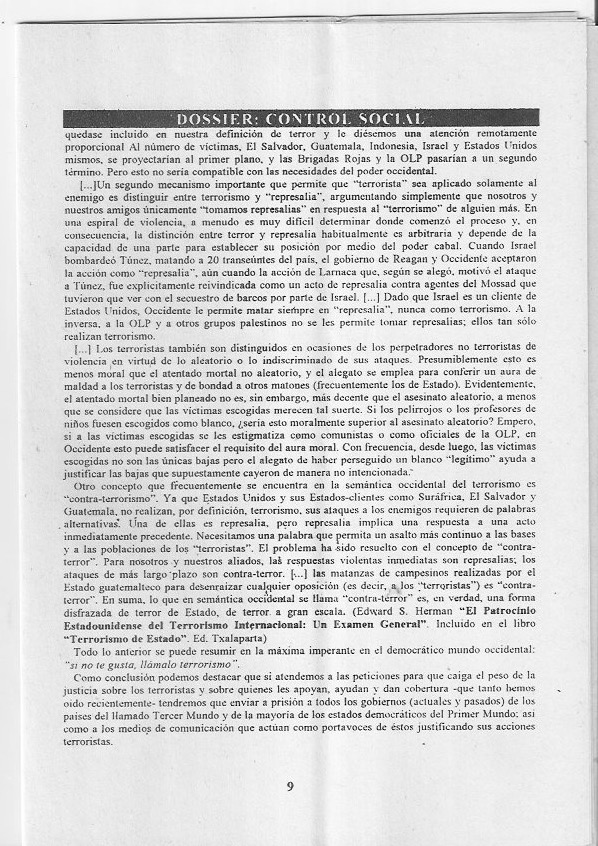 Página del fanzine