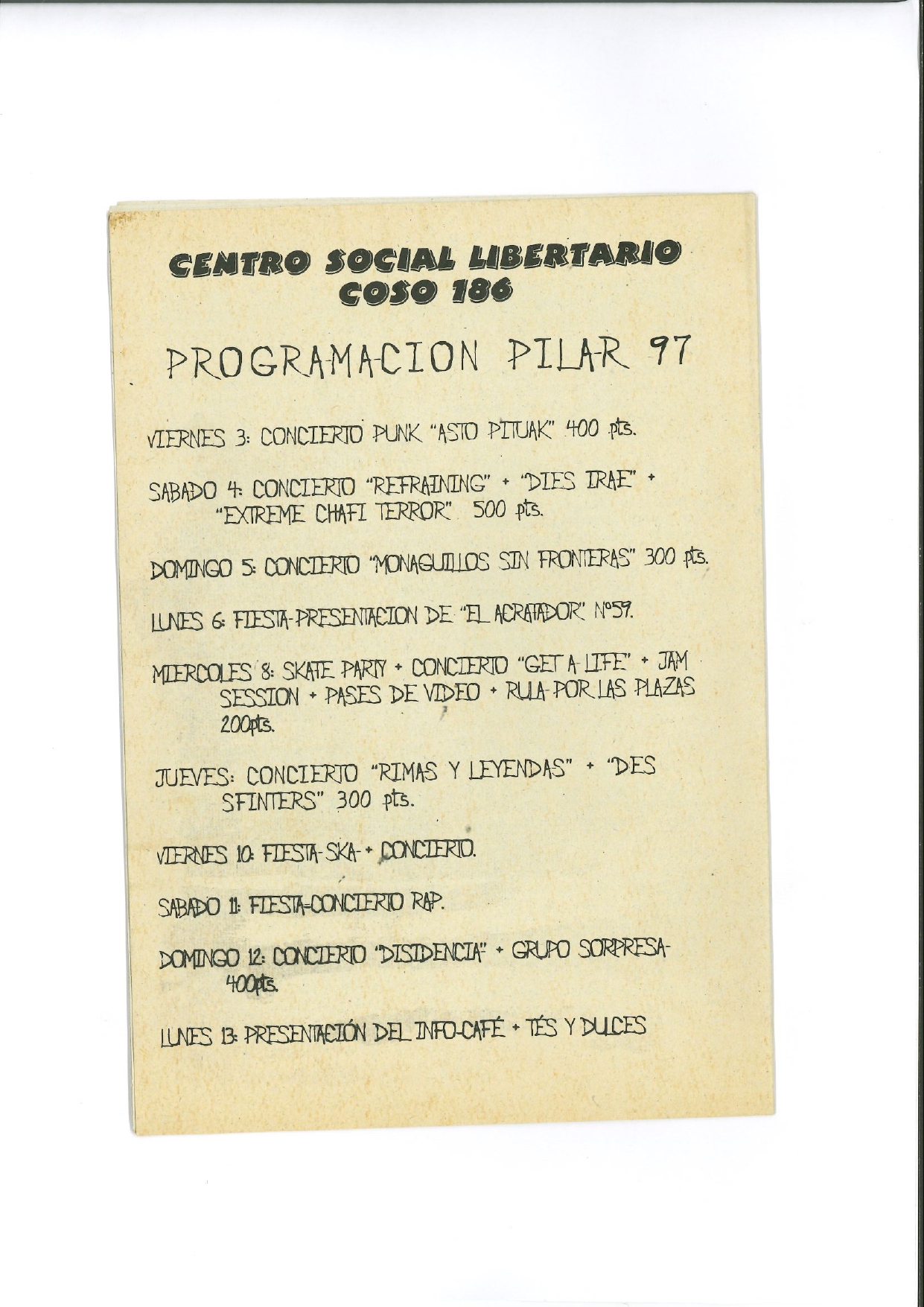 Página del fanzine