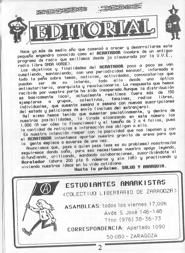 Página del fanzine
