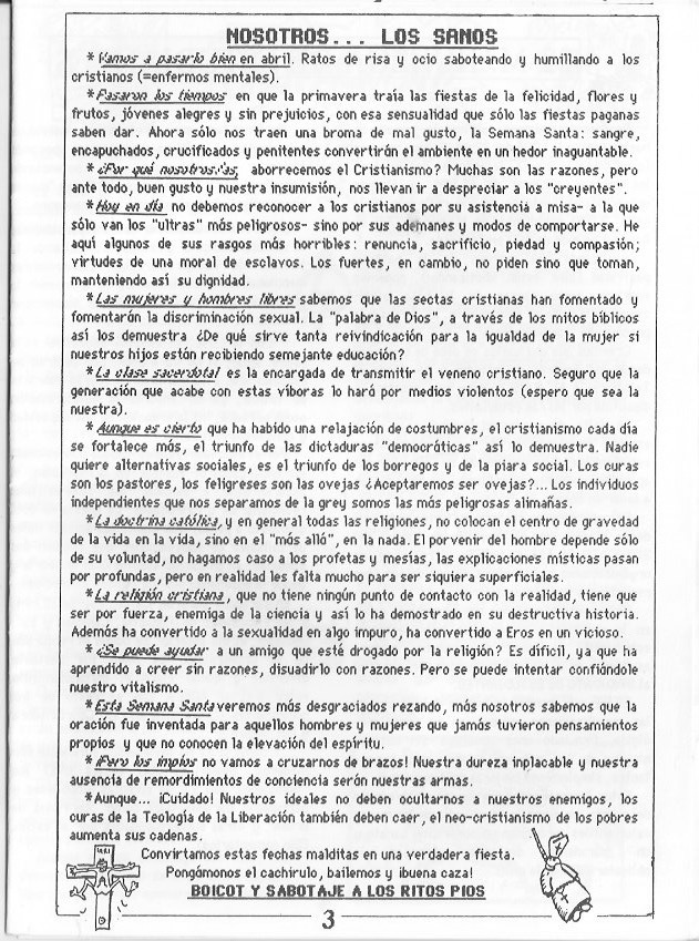 Página del fanzine