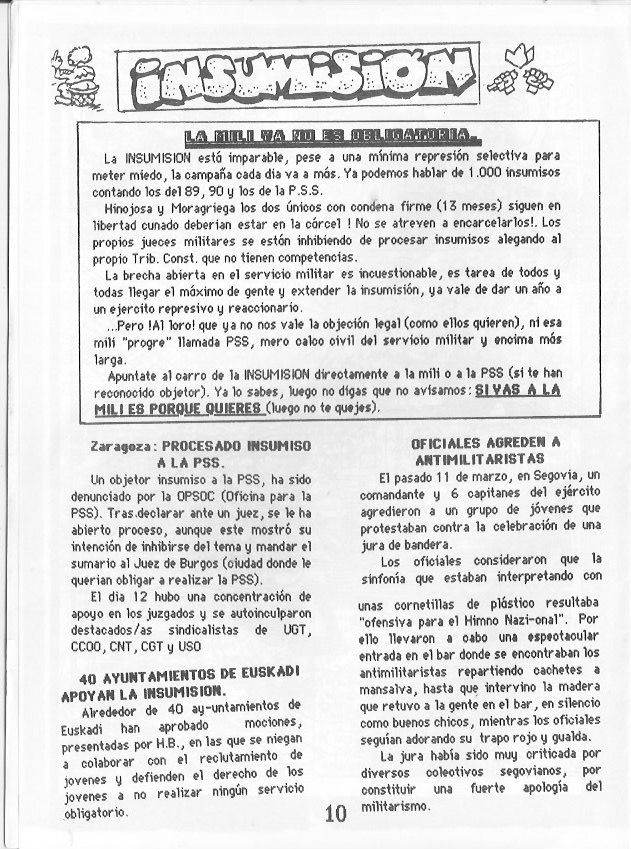 Página del fanzine