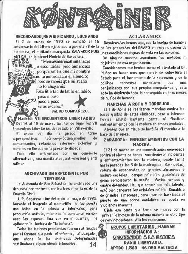 Página del fanzine