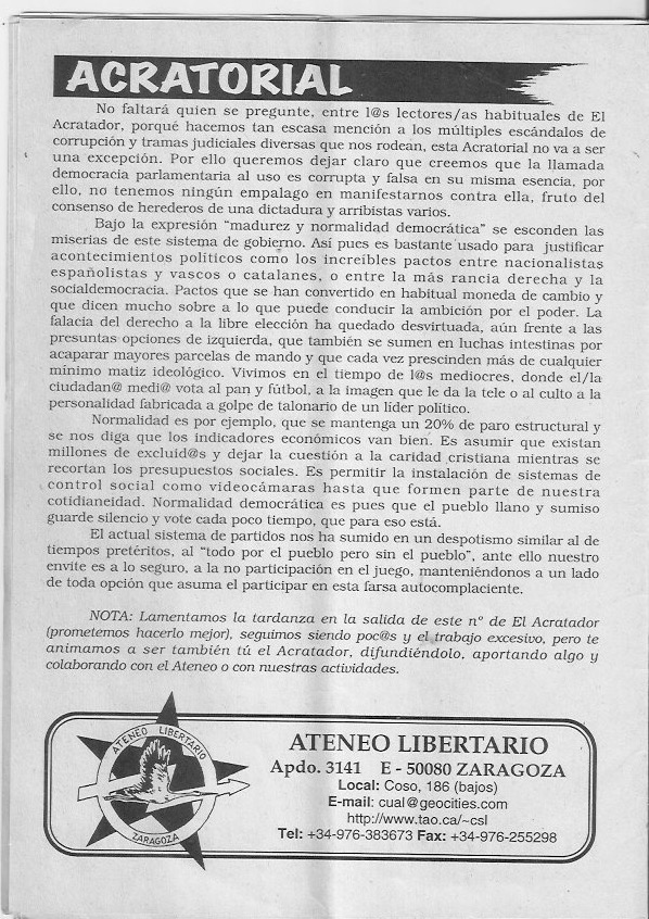 Página del fanzine