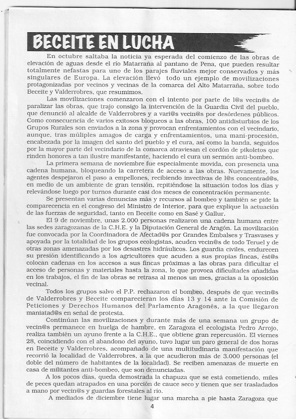 Página del fanzine