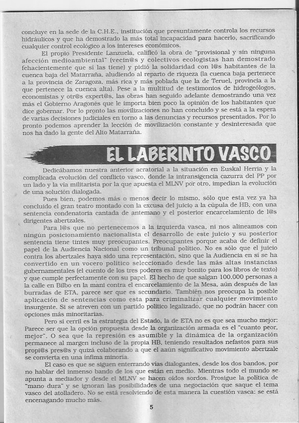 Página del fanzine
