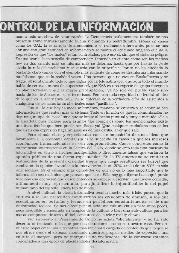 Página del fanzine