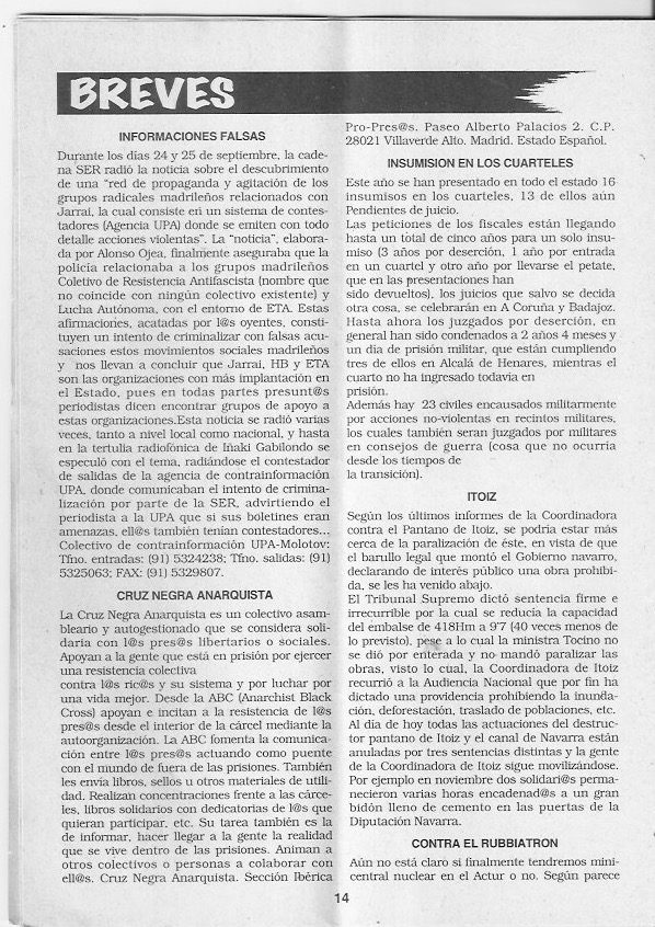 Página del fanzine