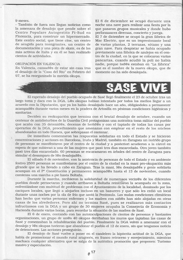 Página del fanzine