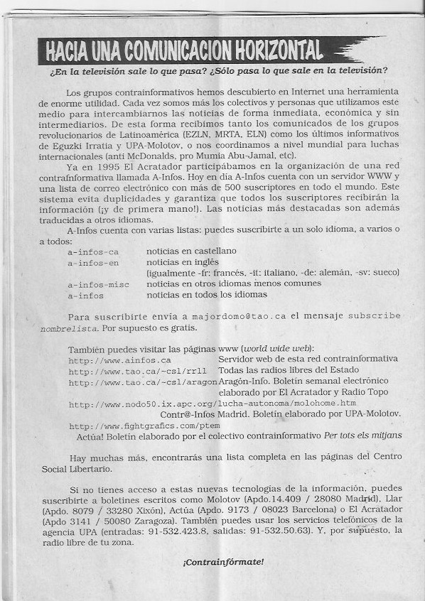 Página del fanzine