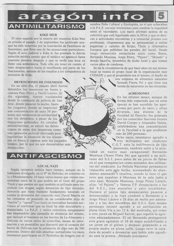 Página del fanzine