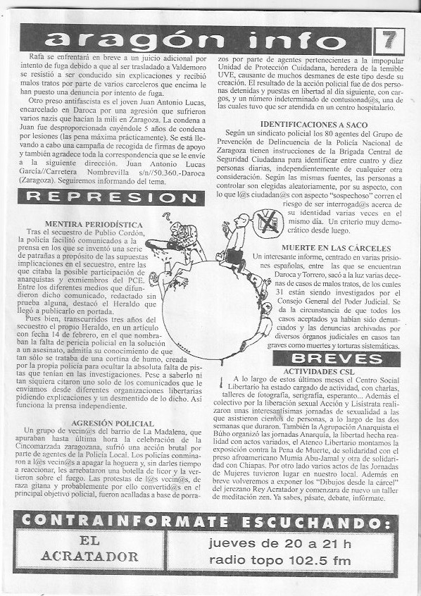 Página del fanzine